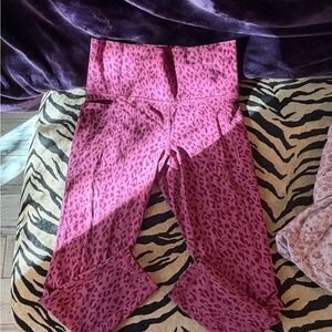 Athleta Fuchsia Animal Print Leggings